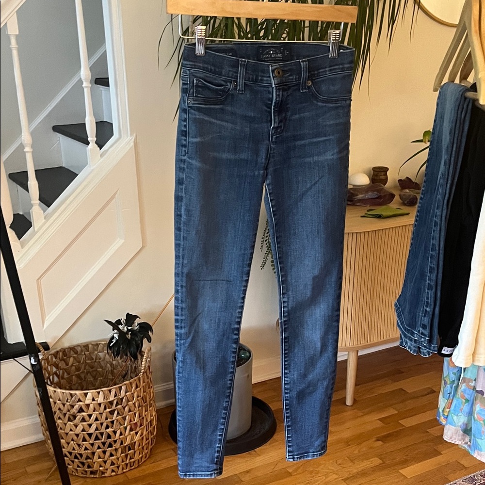 Lucky Brand Brooke Leggings Jean Dark Blue Skinny Jeans 0 25 A